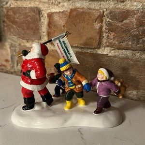 Dept 56 Here Comes Santa Christmas Snow Village Lighted House Accessory 7762